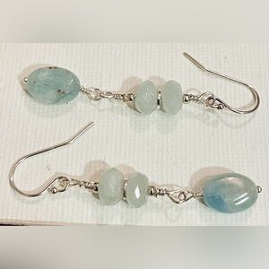 Aquamarine & Sterling Silver Earrings